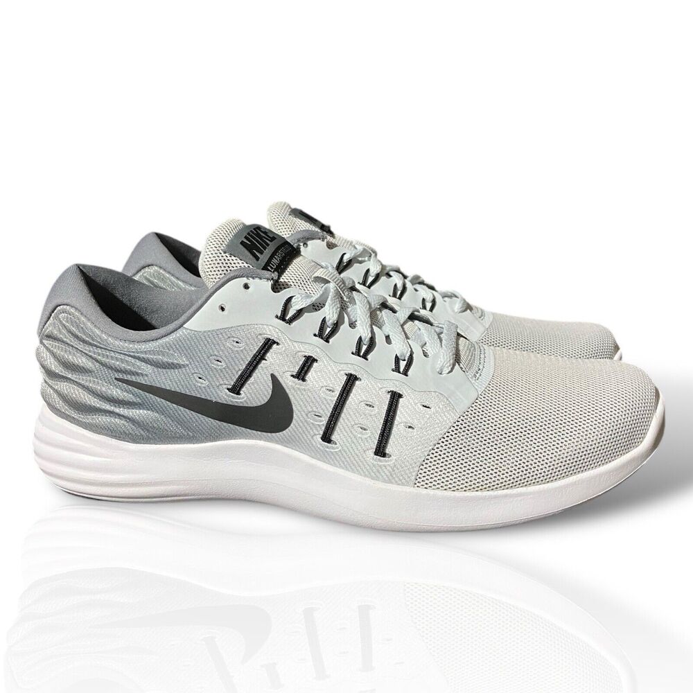 Nike Sneakers Mens 8 Grey Running Lunarstelos Low Sporty 844591-002 Platinum‎